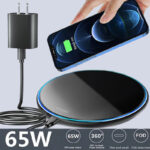 65W Wireless Charger Fast Charge Pad For Samsung Galaxy S24 S23 S22 S21 Ultra