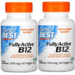 Doctor’s Best, (2 Pack) Best Fully Active B12, 1500 mcg, 60 Veggie Caps