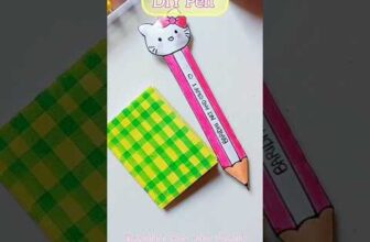 DIY Hello Kitty Paper Squishy Pen  😻| Cute Kawaii Craft | Origami Miniature #shorts #youtubeshorts