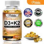 120pcs Vitamin D3 + K2  Capsules – High Quality, Immune Support Strong Bones