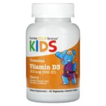 Chewable Vitamin D3 for Children, Natural Cherry, 12.5 mcg (500 IU), 90