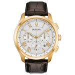 Bulova Men’s Wilton Classic Quartz Chronograph Calendar Brown Watch 47 MM 97B169