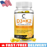 Vitamin K2 (MK7) with D3 5000 IU Supplement, BioPerine Capsules, Immune Health