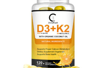 Vitamin K2 (MK7) with D3 5000 IU Supplement, BioPerine Capsules, Immune Health