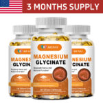 Magnesium Glycinate 400mg – 3 X 120 Capsules – Gluten Free and Non-GMO