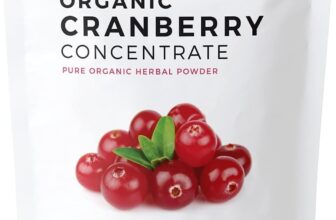 PureCo USDA Organic Cranberry Concentrate (50:1) Powder 500mg 25,000mg 1.7oz