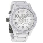 NEW Nixon A0831255  All White 51-30 Mens Chrono Watch A083-1255