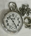 1960s Majestime Pocket Watch 17j Size 16s Railroad Running Works