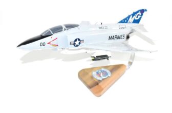 VMFA-321 (1978) F-4J Model, 1/42 (18″) Scale, Mahogany, Marines, Fighter