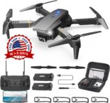 Drone de control remoto plegable FPV HD 1080P con 2 baterías y estuche US NUEVO