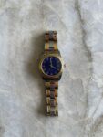 Peugeot 147M watch two tone silver/ gold color NEW BATTERY quartz
