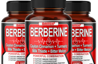 Berberine HCl 13,100mg – High Potency Supplement Capsules- heart health