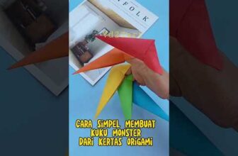 Cara Simpel Membuat Kuku Monster dari Kertas Origami