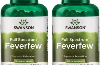 2 Pack FEVERFEW 380 mg 200 Caps (2×100) relaxation and healthy micro-circulation