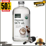 Natural Force Organic MCT Oil – Pure Glass Bottle – Made from 100% Cold Pressed