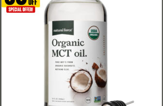 Natural Force Organic MCT Oil – Pure Glass Bottle – Made from 100% Cold Pressed