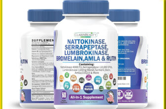 Premium Nattokinase 4000 FU Serrapeptase 120000 SPU Lumbrokinase 120mg with T.