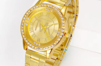 Hello Gorgeous Gold Stainless Steel Water Resistant Quartz Watch