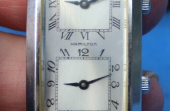 HAMILTON 6273 Tank Dual Time American Traveler  Quartz Watch SS Bracelet
