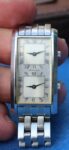 HAMILTON 6273 Tank Dual Time American Traveler  Quartz Watch SS Bracelet
