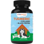 Vitamatic Turmeric for Dogs Anti Inflammatory Pain Relief – 120 Chewable Tablets