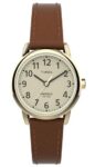 Timex TW2V75400, Women’s Easy Reader, Brown Leather Watch, Cream Dial, Indiglo