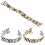 20mm Jubilee Bracelet Replacement Stainless Steel Solid Curved End Watch Band Strap Fit For Rolex Watch