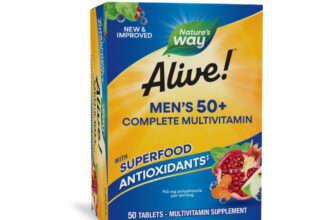 Nature’s Way Alive! Men’s 50+ Complete Multivitamin Tablets, B-Vitamins, 50 Coun