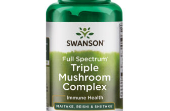 Swanson Full Spectrum Triple Mushroom Complex for Immune Support 60 Capsules