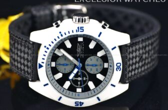 New Invicta Mens 44.5mm Ceramics Collection Quartz Chrono Ceramic Silicone Watch