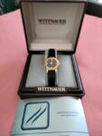 Watch vtg Longines Wittnauer Quartz W/4 Dia. Blk Austrian Lizard straps rom #s