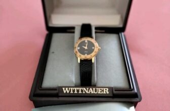 Watch vtg Longines Wittnauer Quartz W/4 Dia. Blk Austrian Lizard straps rom #s