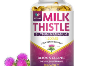 Organic Vitamin Milk Thistle Extract 120 Capsules Extra Strength Liver Cleanse