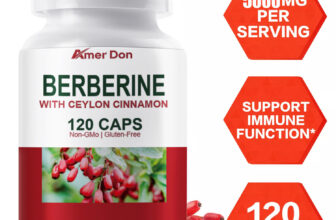 5000mg Berberine & 1000mg Ceylon Cinnamon 120 Capsules Immune &  Heart Health