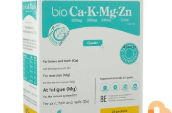 BIO Ca+K+Mg+Zn with Vitamin D3 28 Sachets Bones Teeth Muscle Nervous System