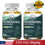 Resveratrol Capsules 1200mg Maximum Strength AntiAging Supplement Antioxidant