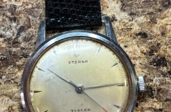 Vintage Eterna Turler Stainless Steel Mechanical Wrist Watch