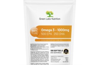 Omega-3 1000mg Softgels – 500 EPA 250 DHA, Maximum Concentration & Heart Support
