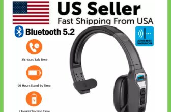 New Trucker Headset Wireless Bluetooth 5.2 AI Noise Cancelling Mic For Phones PC