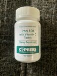 Cypress Iron 100mg Vitamin C 250mg Dietary Supplement Blood Health 100ct 2 Pack