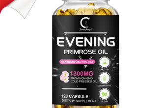 1300MG Evening Primrose Oil Capsules with GLA -Anti-Aging,Whitening 120 Softgels
