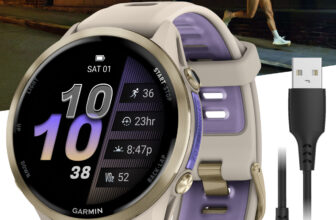 Garmin Forerunner 970 GPS Running Smartwatch Titanium French Gray AMOLED Display