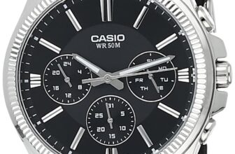 Casio MTP-1375L-1 NEW Men’s Watch Black Genuine Leather Band Analog Display