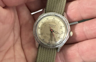 Vintage Montanus Military Style 1940s Watch. Serviced