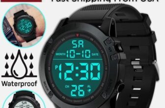 Waterproof Digital Sports Watch Military Tactical LED Backlight Wristwatch Men