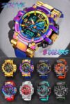 Men Oversize Waterproof Shock Resistant Digital Sport Dual Time WRIST WATCH 55mm