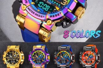 Men Oversize Waterproof Shock Resistant Digital Sport Dual Time WRIST WATCH 55mm