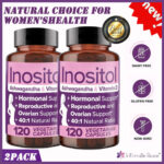 Myo-Inositol Supplement for PCOS with Ashwagandha and Vitamin D-120 Capsules NEW