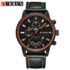 FORSINING Mechanical Watch for Men Hollow Skeleton Dial Leather Band Wrist Watch