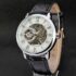 Men’s Military Luxury Two Time Zones Big Dial Leather Band Quartz Wrist Watch